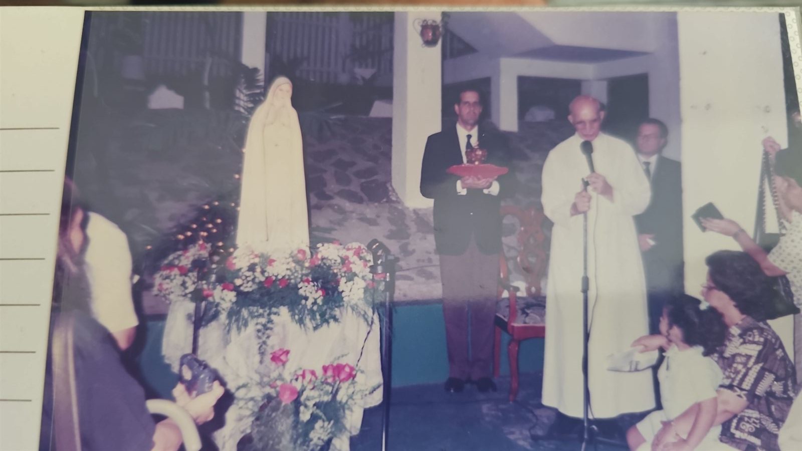 Celebración con la imagen de la Virgen en los primeros años